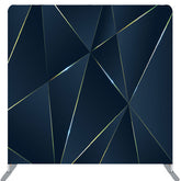 Lofaris Dark Blue 3D Abstract Polygonal Fabric Backdrop Decor